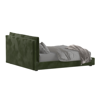 Thea Upholstered Double Bed with Clean Headboard