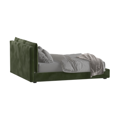 Thea Upholstered Double Bed with Clean Headboard