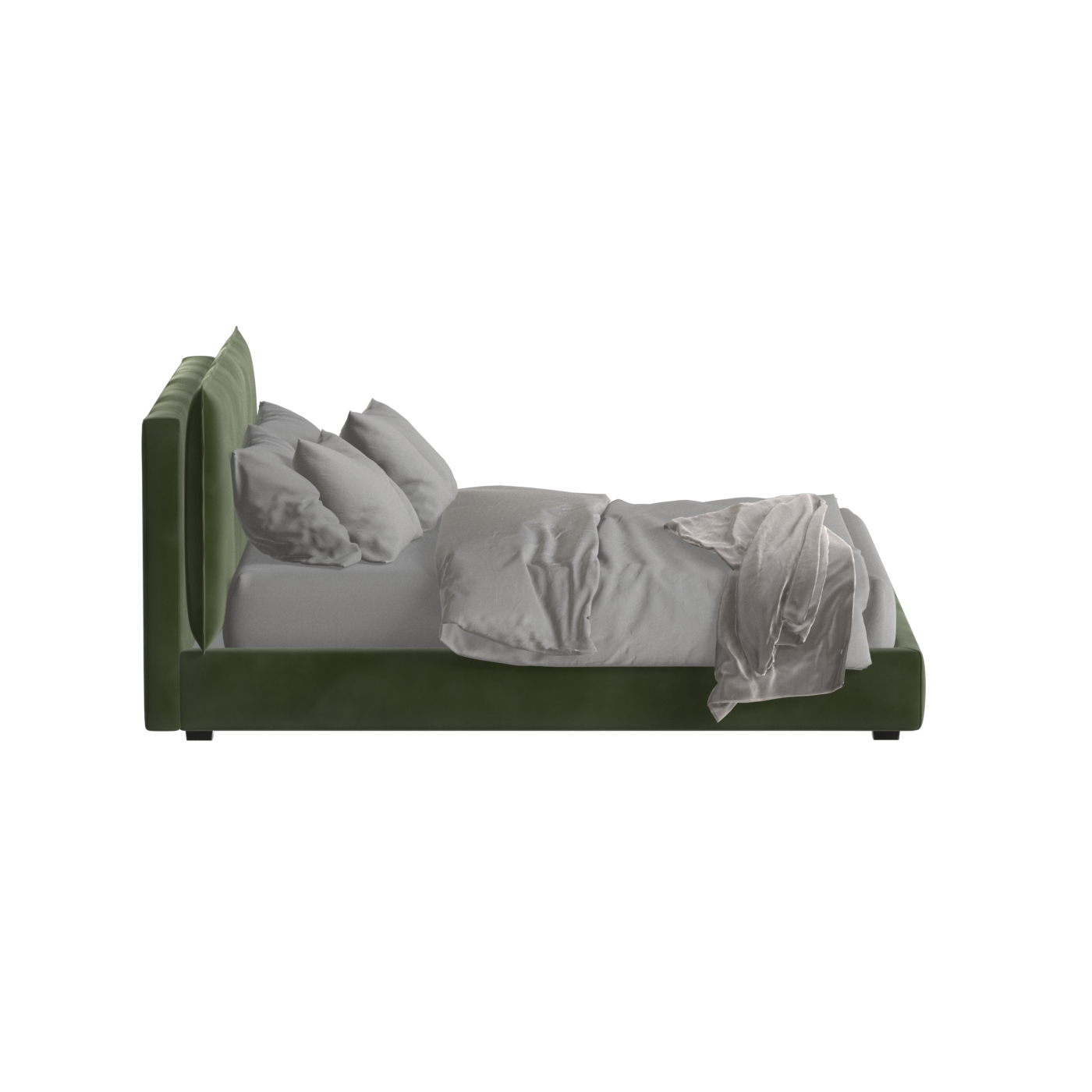 Thea Upholstered Double Bed with Clean Headboard