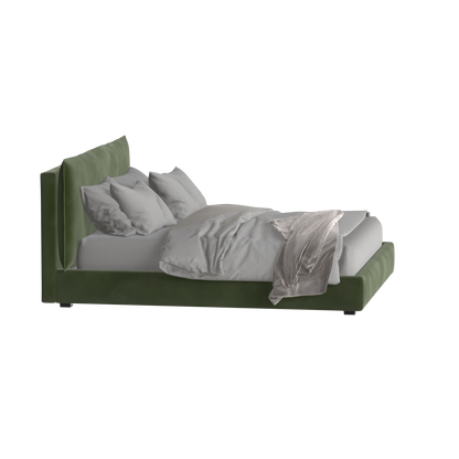 Thea Upholstered Double Bed with Clean Headboard
