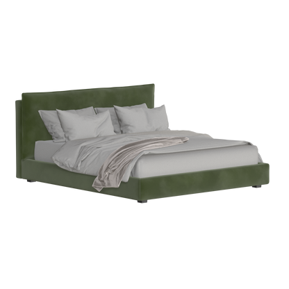 Thea Upholstered Double Bed with Clean Headboard