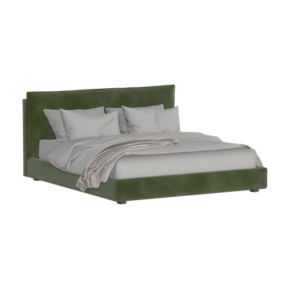 Thea Upholstered Double Bed with Clean Headboard