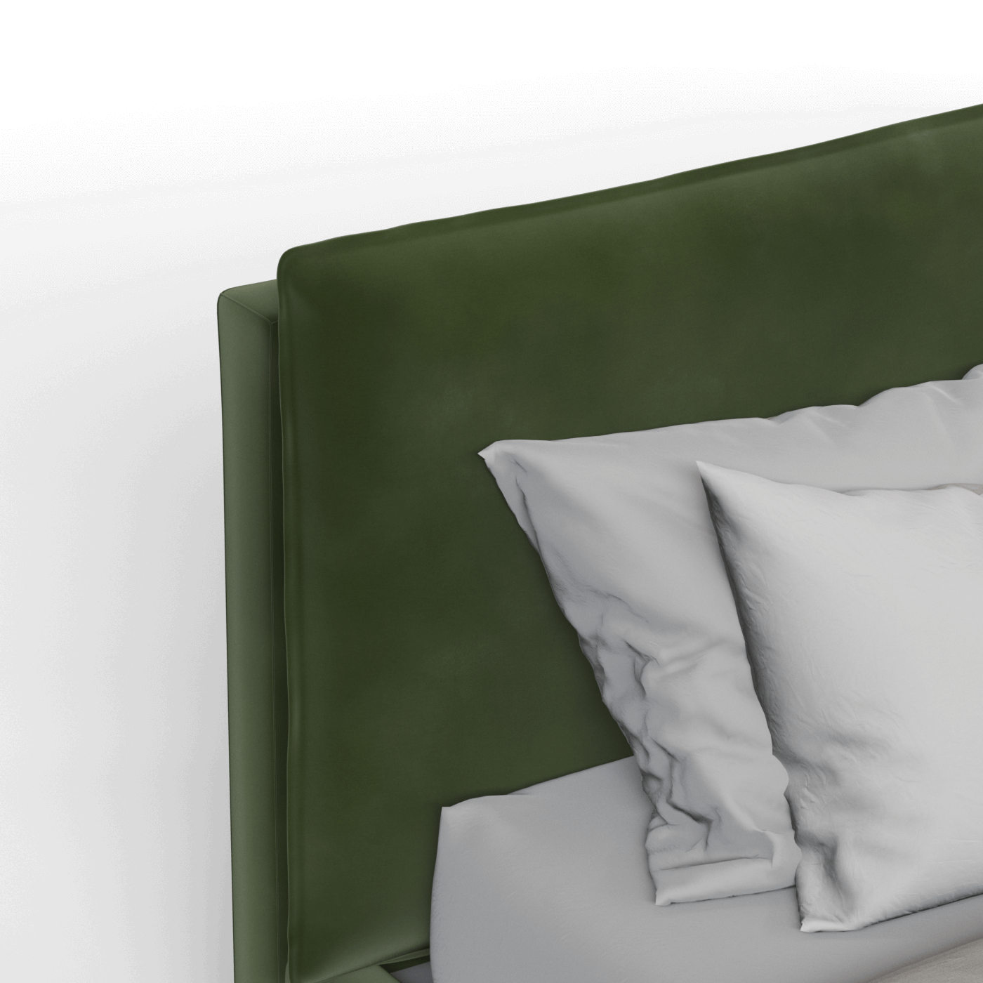 Thea Upholstered Double Bed with Clean Headboard