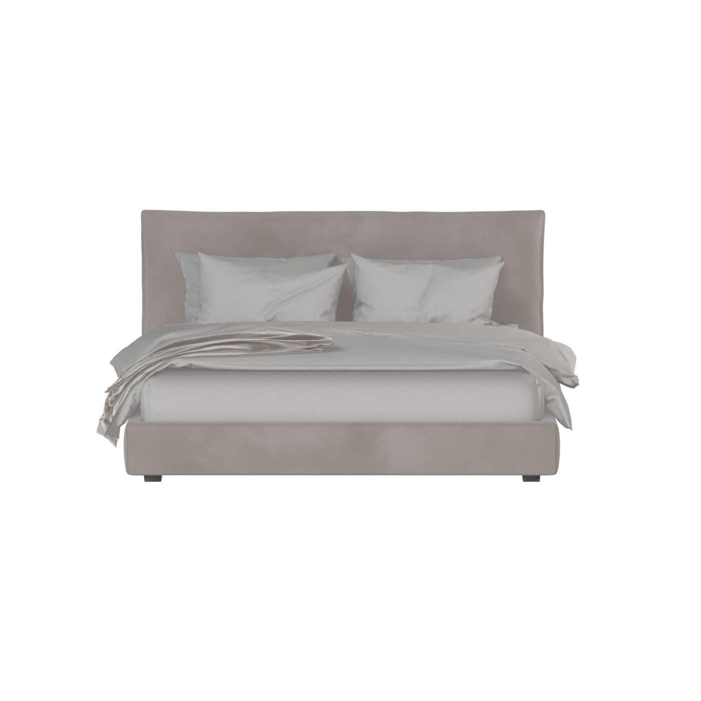 Thea Upholstered Double Bed with Clean Headboard
