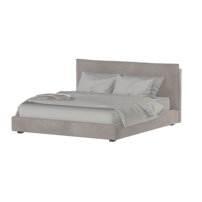 Thea Upholstered Double Bed with Clean Headboard