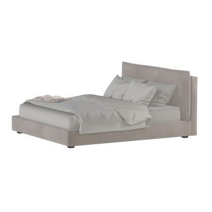 Thea Upholstered Double Bed with Clean Headboard