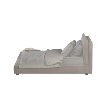 Thea Upholstered Double Bed with Clean Headboard