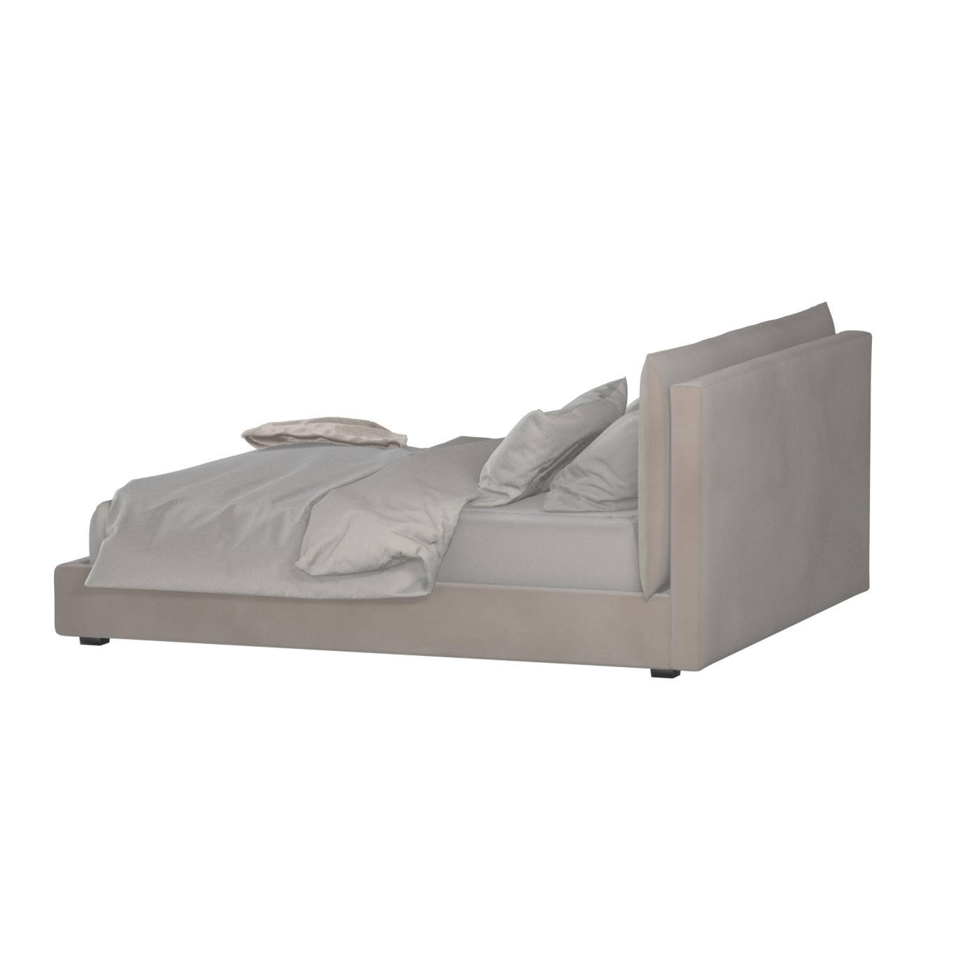 Thea Upholstered Double Bed with Clean Headboard