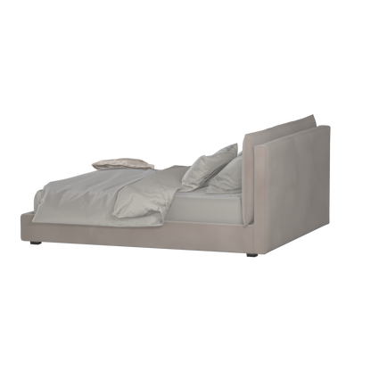Thea Upholstered Double Bed with Clean Headboard