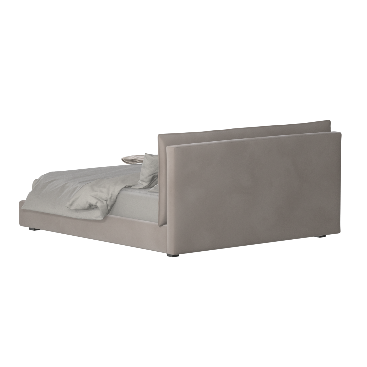 Thea Upholstered Double Bed with Clean Headboard