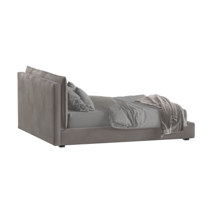 Thea Upholstered Double Bed with Clean Headboard