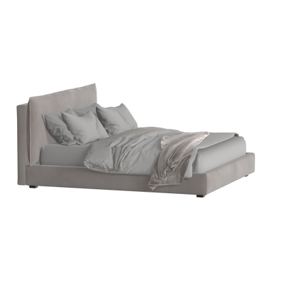 Thea Upholstered Double Bed with Clean Headboard