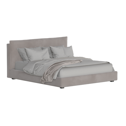 Thea Upholstered Double Bed with Clean Headboard