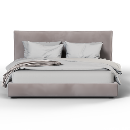 Thea Upholstered Double Bed with Clean Headboard