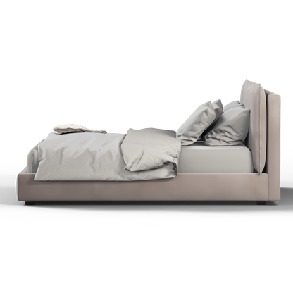 Thea Upholstered Double Bed with Clean Headboard