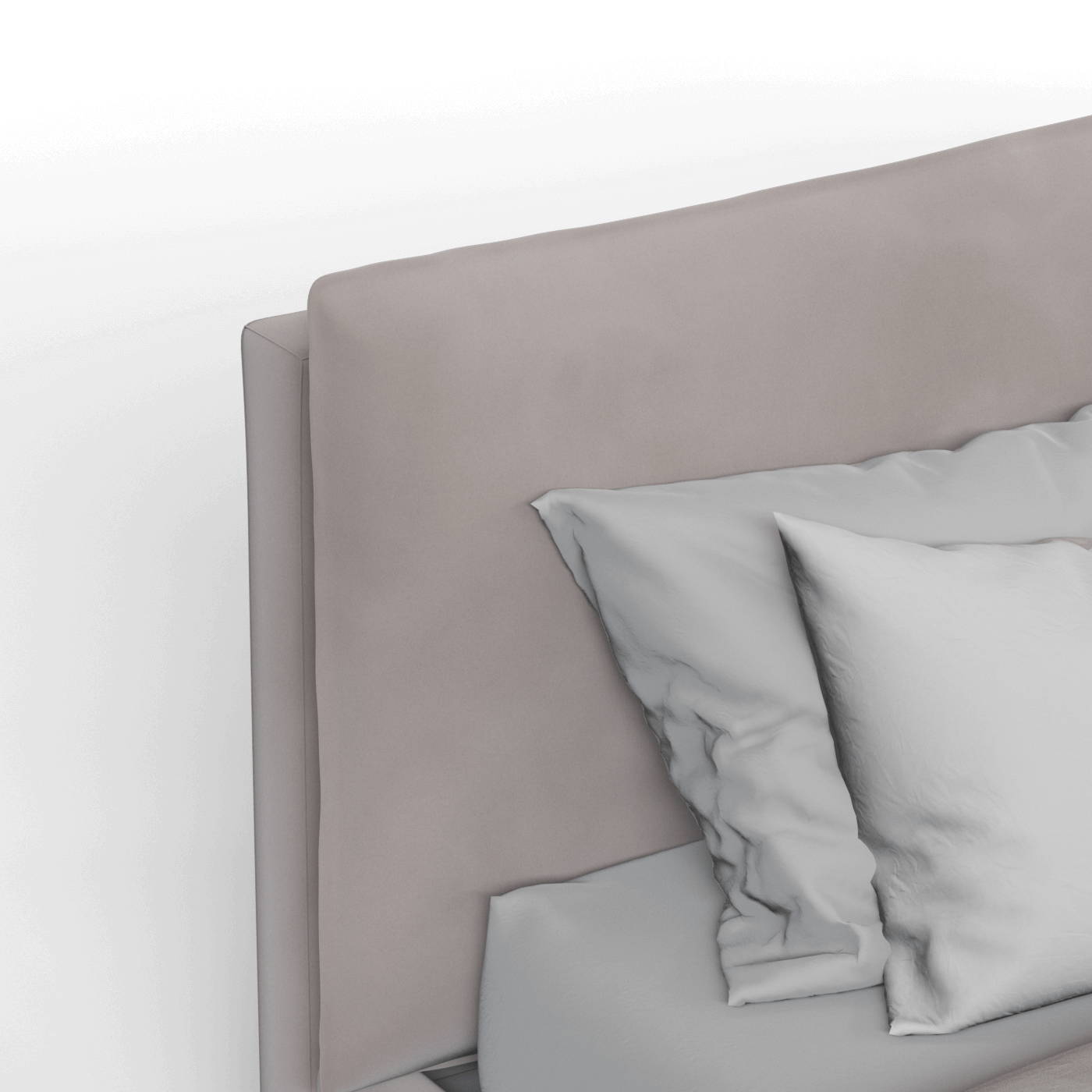 Thea Upholstered Double Bed with Clean Headboard