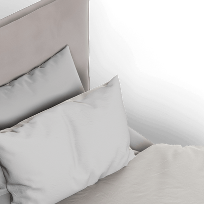 Thea Upholstered Double Bed with Clean Headboard