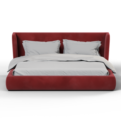Valentina bed in Boucle Velvet Fabric