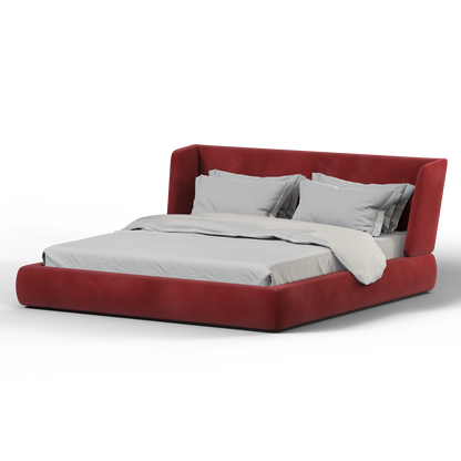 Valentina bed in Boucle Velvet Fabric
