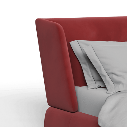 Valentina bed in Boucle Velvet Fabric
