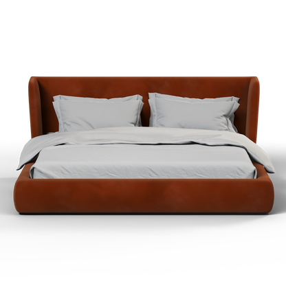 Valentina bed in Boucle Velvet Fabric