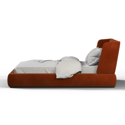 Valentina bed in Boucle Velvet Fabric