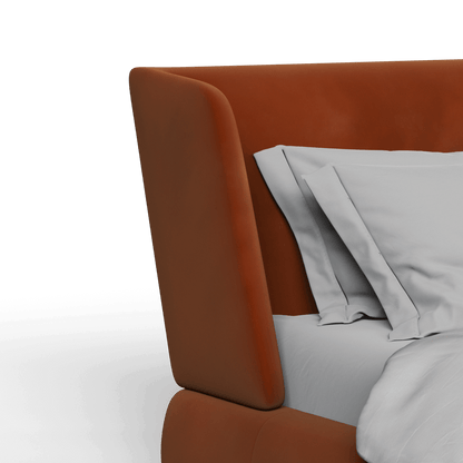 Valentina bed in Boucle Velvet Fabric