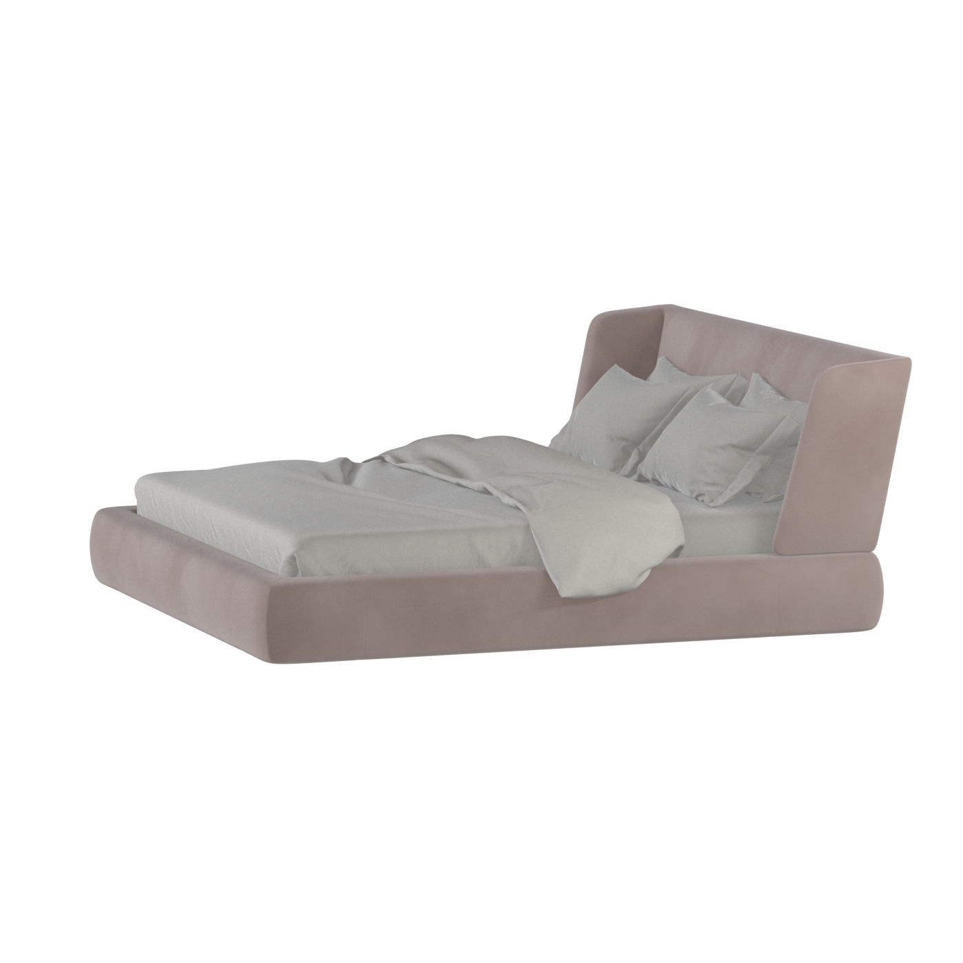 Valentina bed in Boucle Velvet Fabric