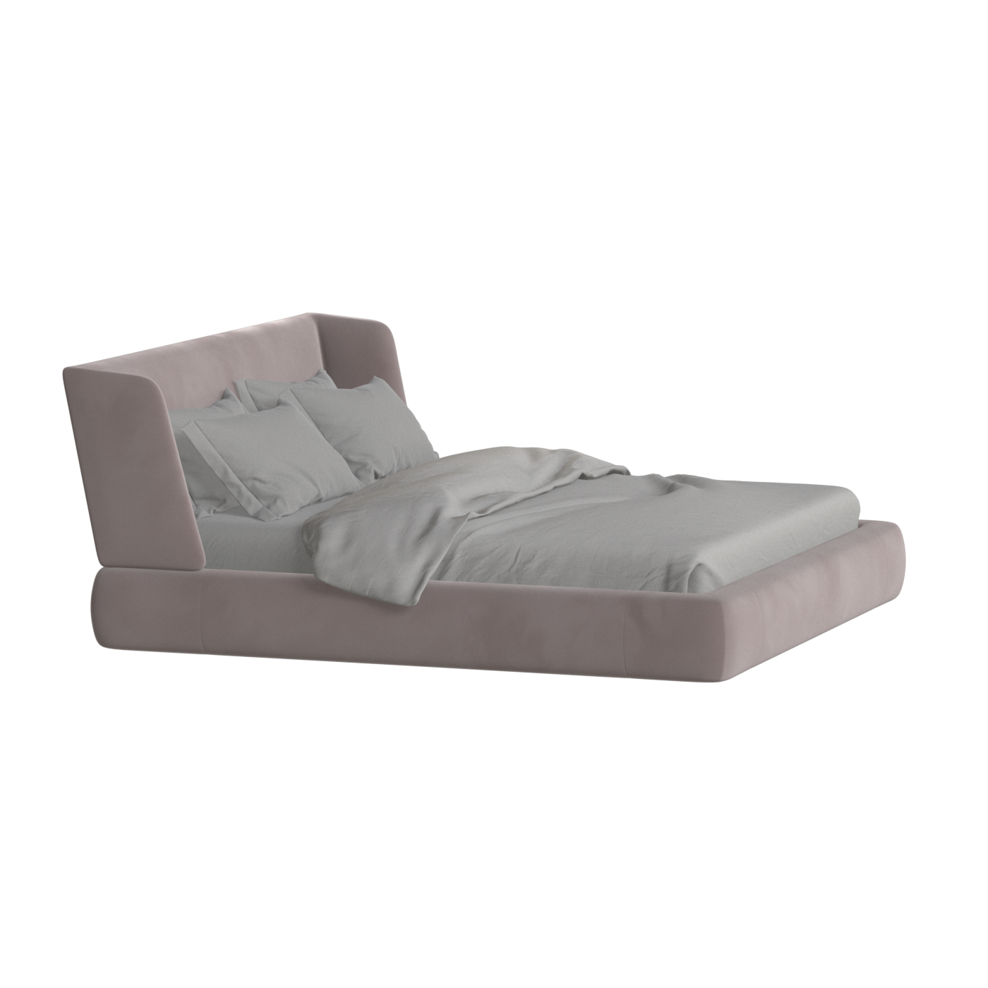 Valentina bed in Boucle Velvet Fabric