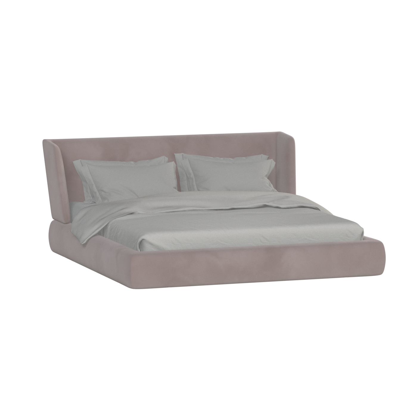 Valentina bed in Boucle Velvet Fabric