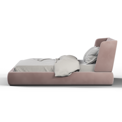 Valentina bed in Boucle Velvet Fabric