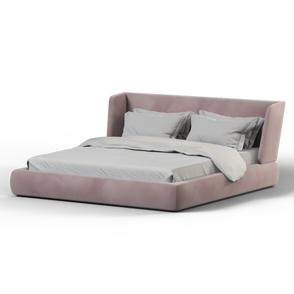 Valentina bed in Boucle Velvet Fabric