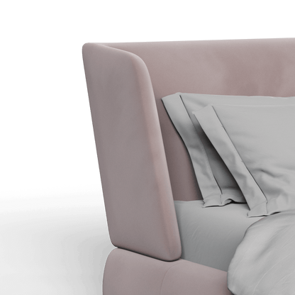 Valentina bed in Boucle Velvet Fabric