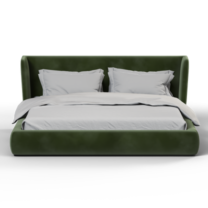 Valentina bed in Boucle Velvet Fabric