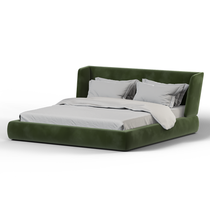Valentina bed in Boucle Velvet Fabric