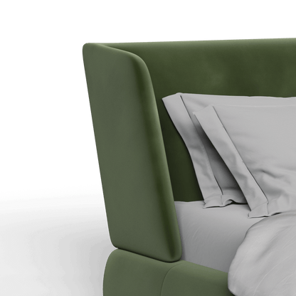 Valentina bed in Boucle Velvet Fabric