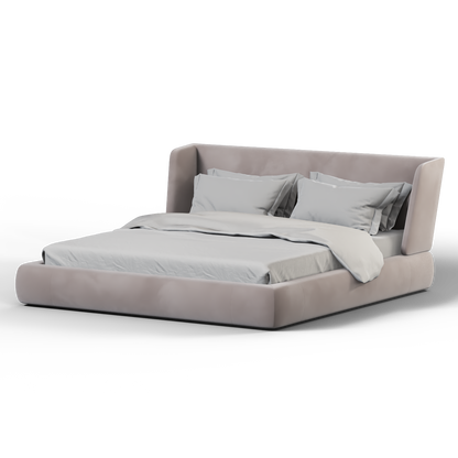 Valentina bed in Boucle Velvet Fabric