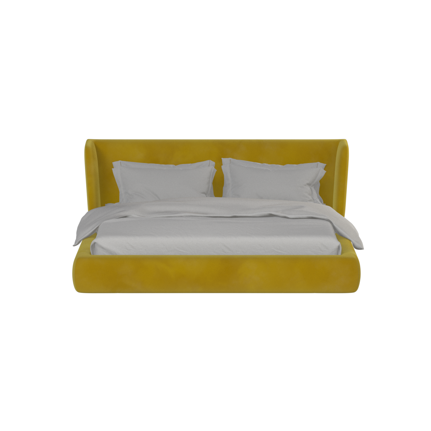 Valentina bed in Boucle Velvet Fabric