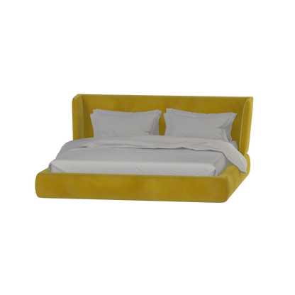 Valentina bed in Boucle Velvet Fabric
