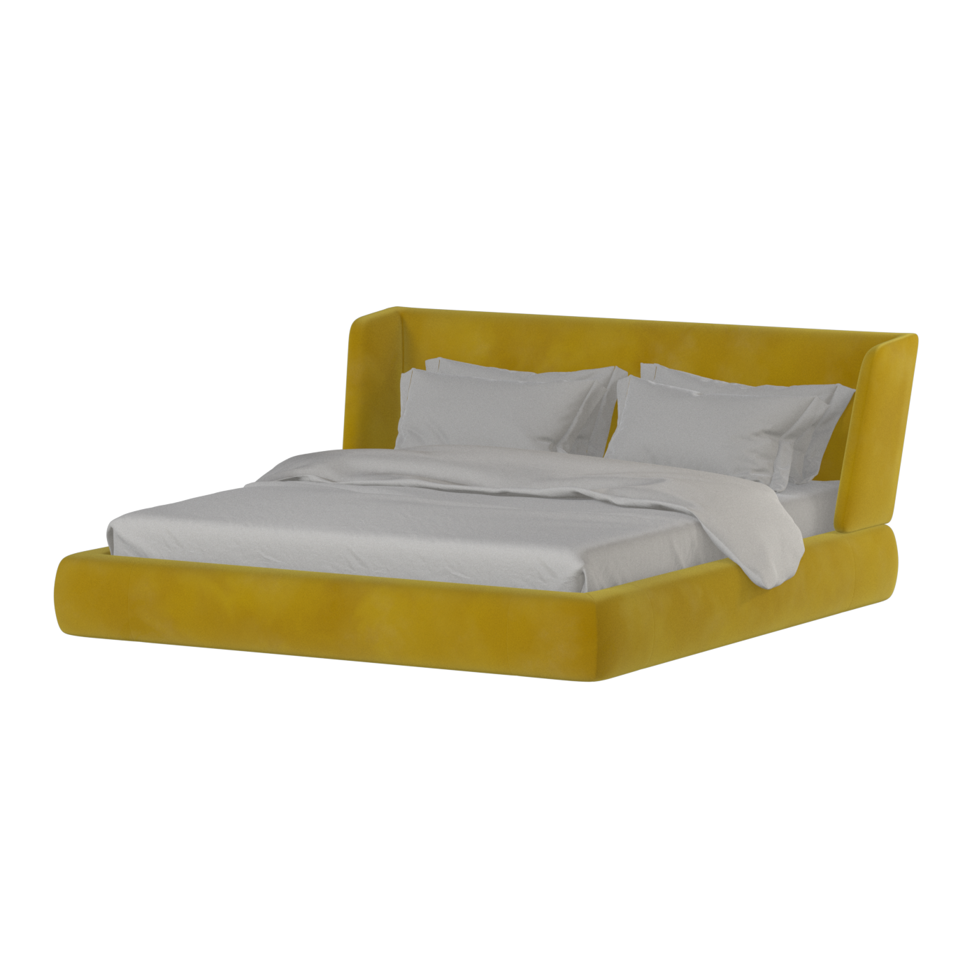 Valentina bed in Boucle Velvet Fabric