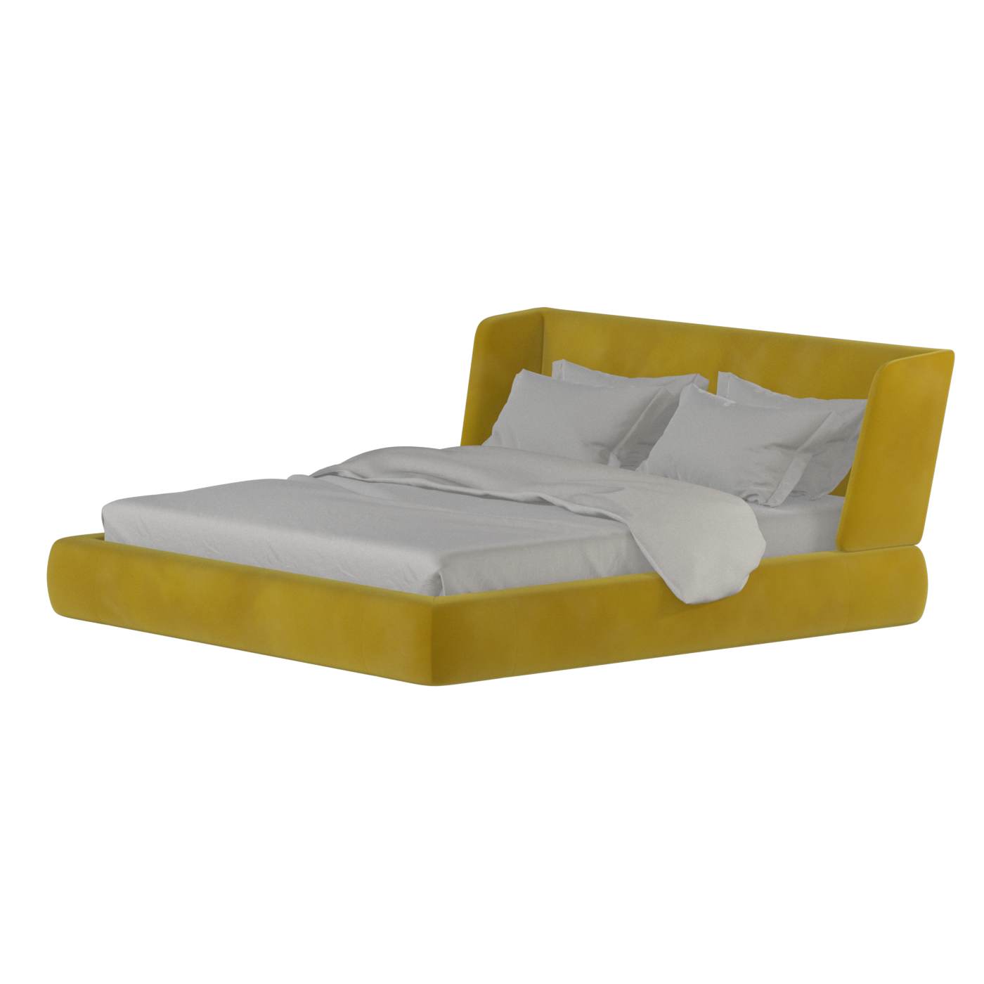 Valentina bed in Boucle Velvet Fabric