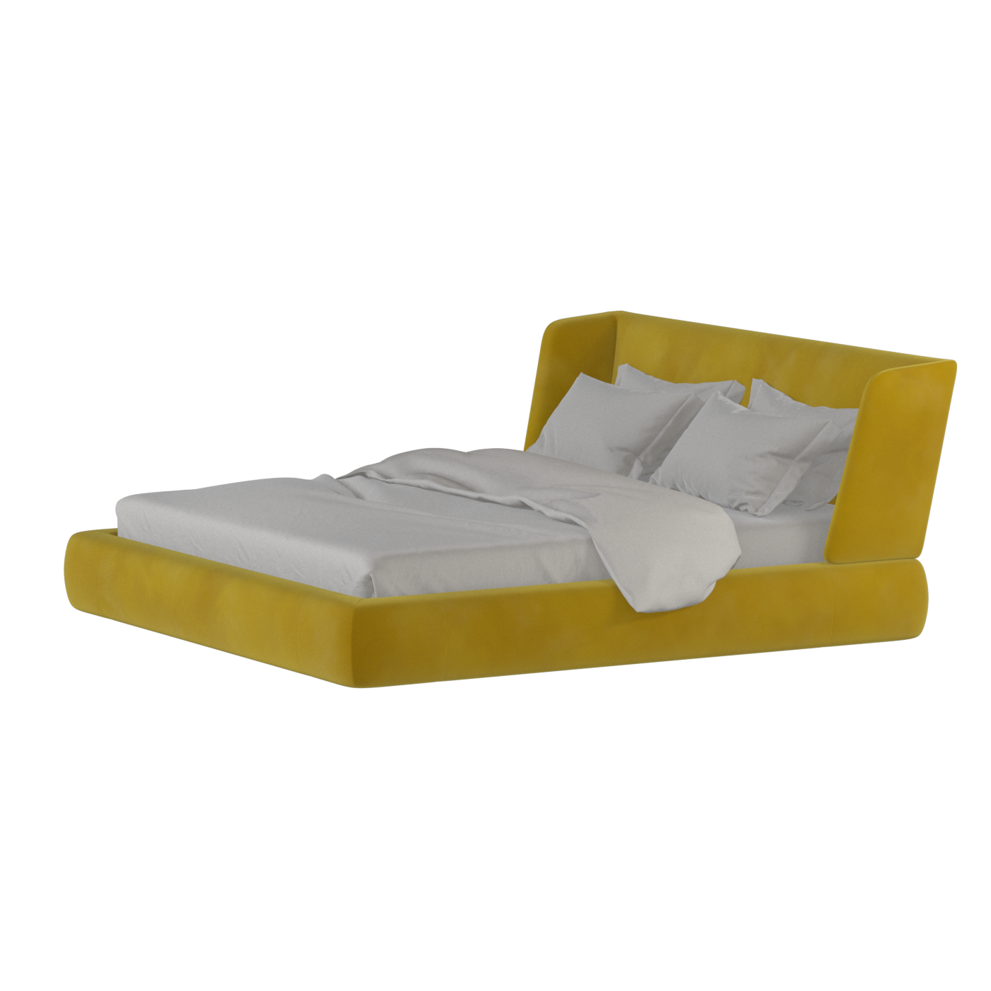 Valentina bed in Boucle Velvet Fabric