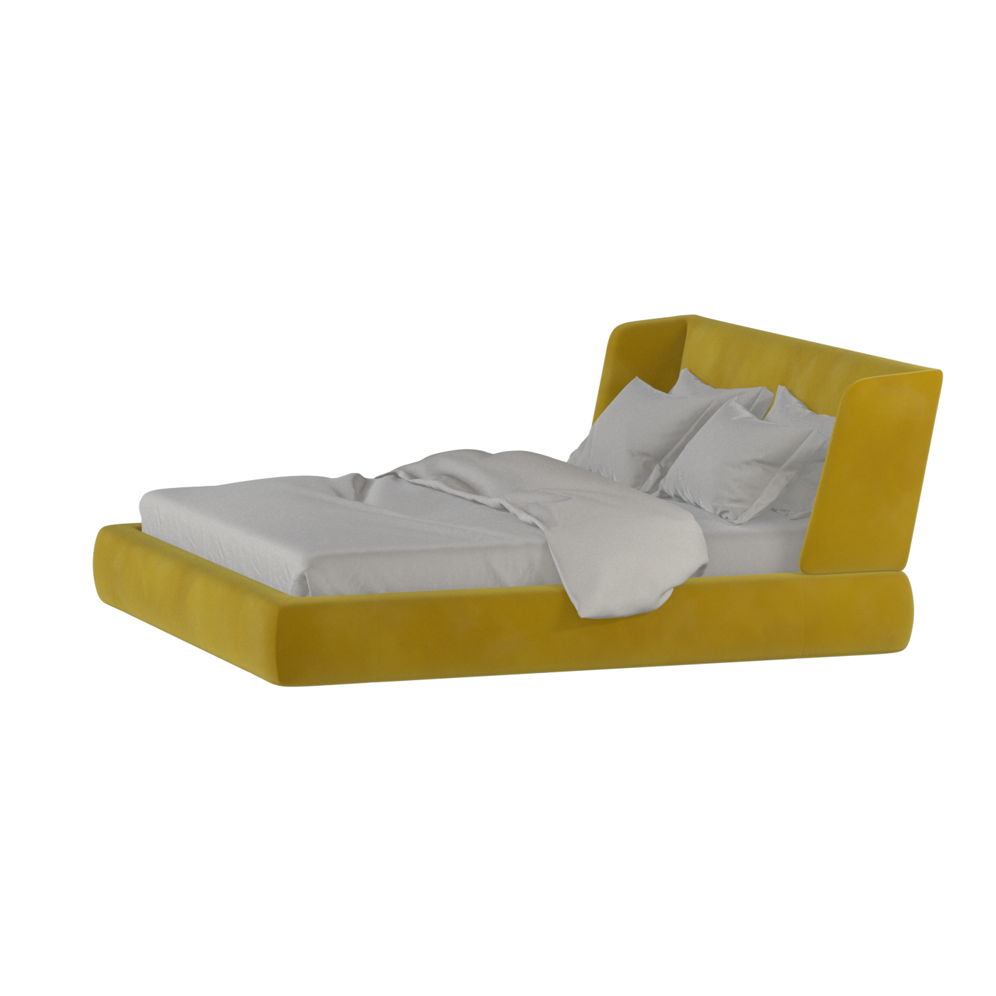 Valentina bed in Boucle Velvet Fabric