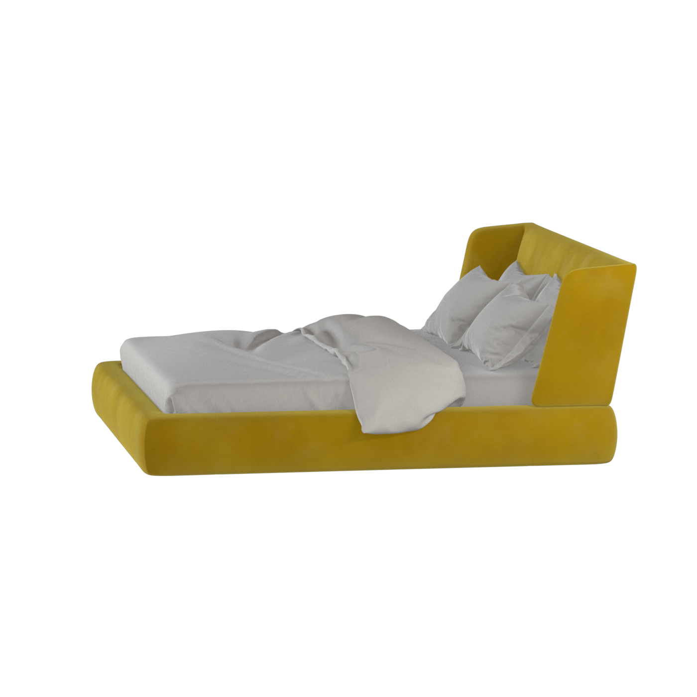 Valentina bed in Boucle Velvet Fabric