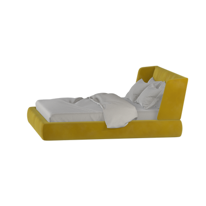 Valentina bed in Boucle Velvet Fabric