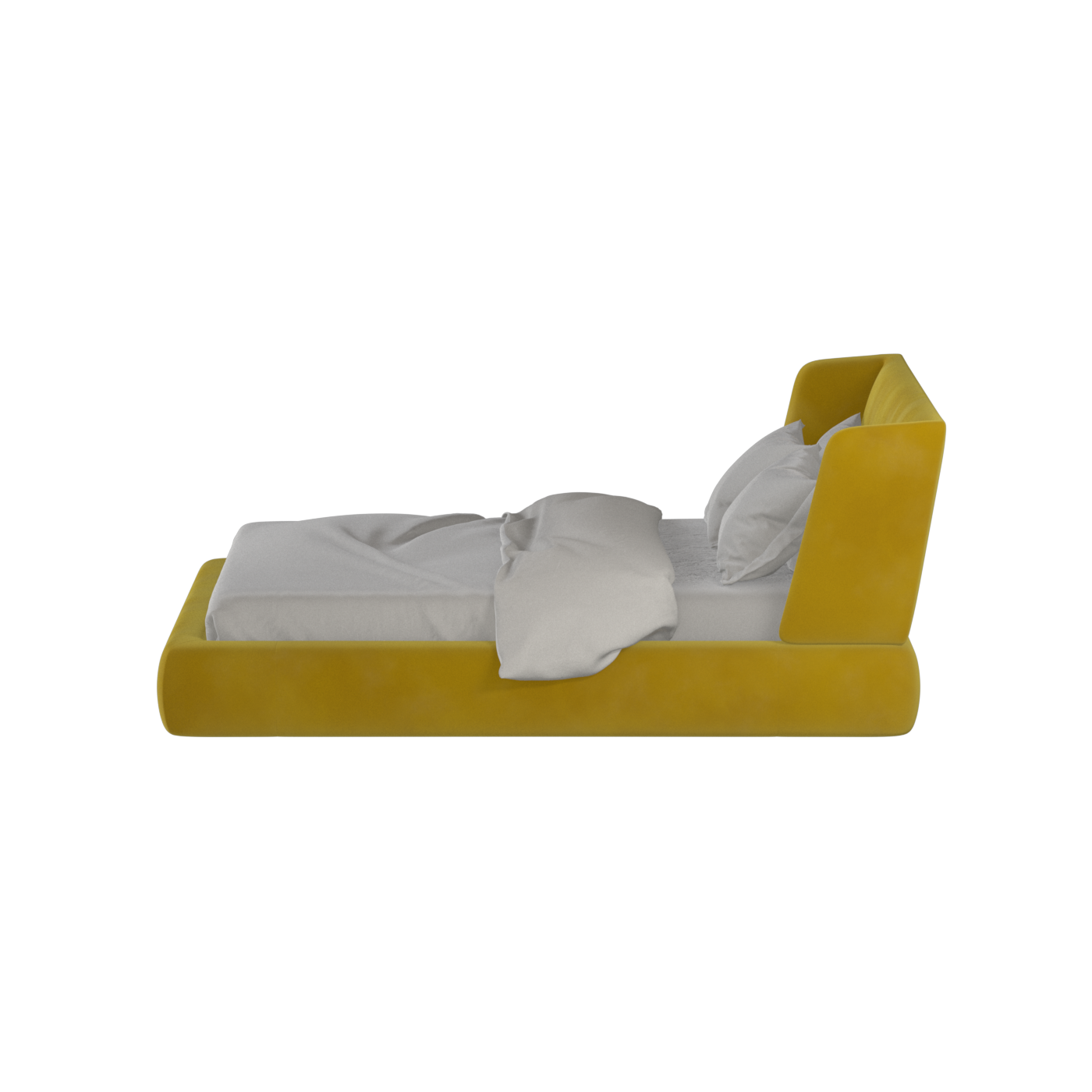 Valentina bed in Boucle Velvet Fabric
