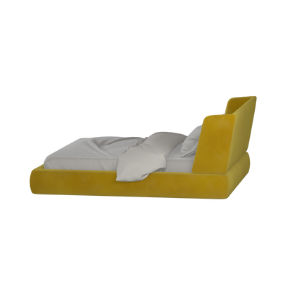 Valentina bed in Boucle Velvet Fabric