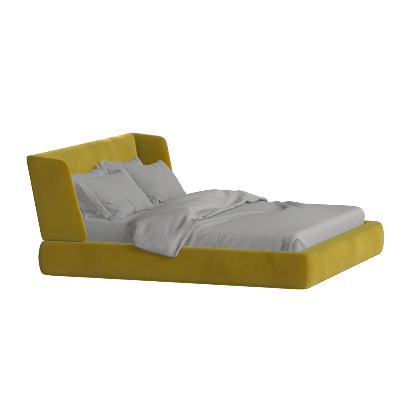 Valentina bed in Boucle Velvet Fabric
