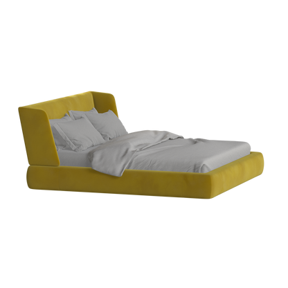 Valentina bed in Boucle Velvet Fabric