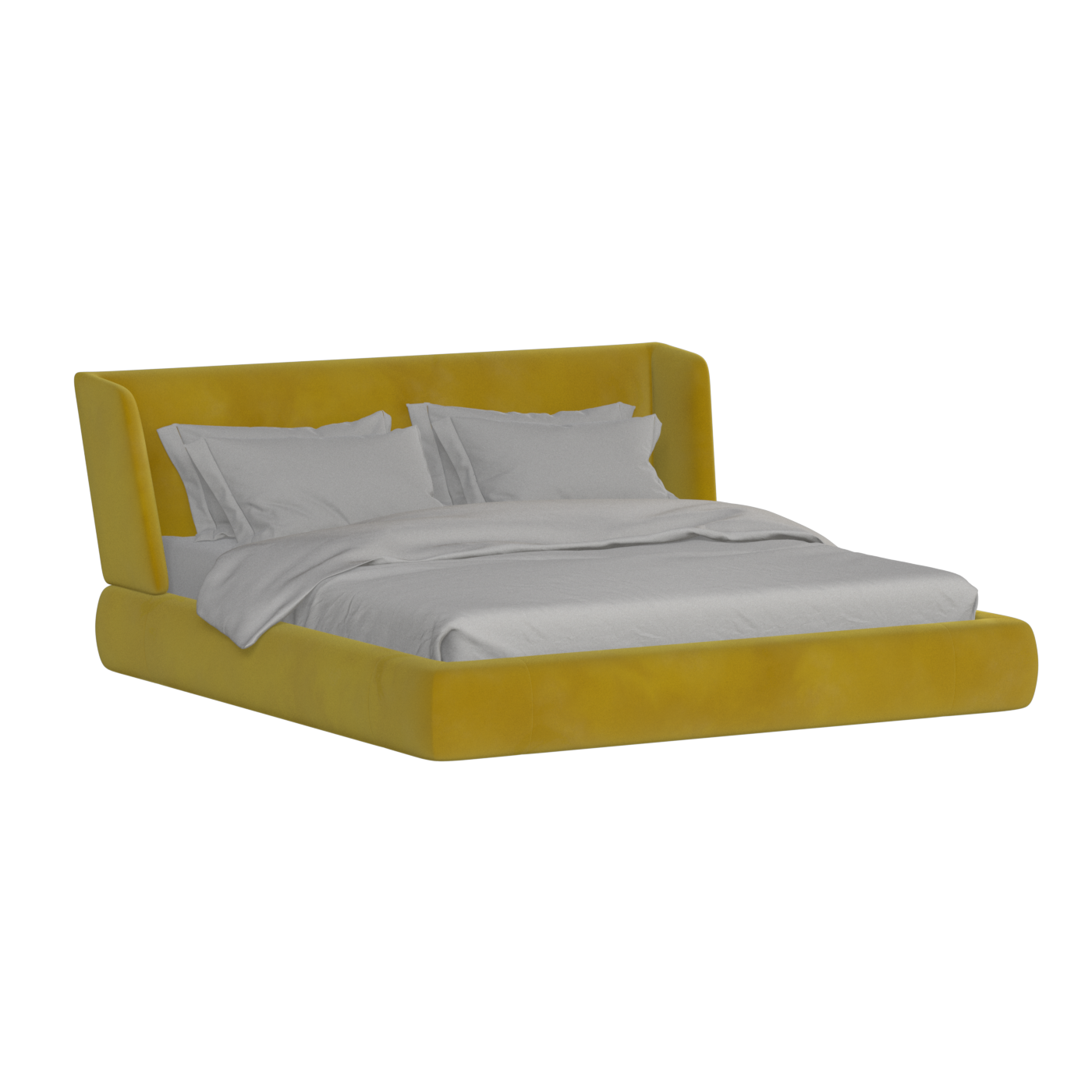 Valentina bed in Boucle Velvet Fabric